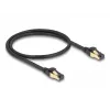 Kabel sieciowy DeLOCK RJ45 Cat.6A męski do męskiego S/FTP 0,5 m Czarny