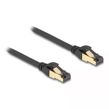 Kabel sieciowy DeLOCK RJ45 Cat.6A męski do męskiego S/FTP 0,5 m Czarny