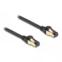 Kabel sieciowy DeLOCK RJ45 Cat.6A męski do męskiego S/FTP 0,5 m Czarny