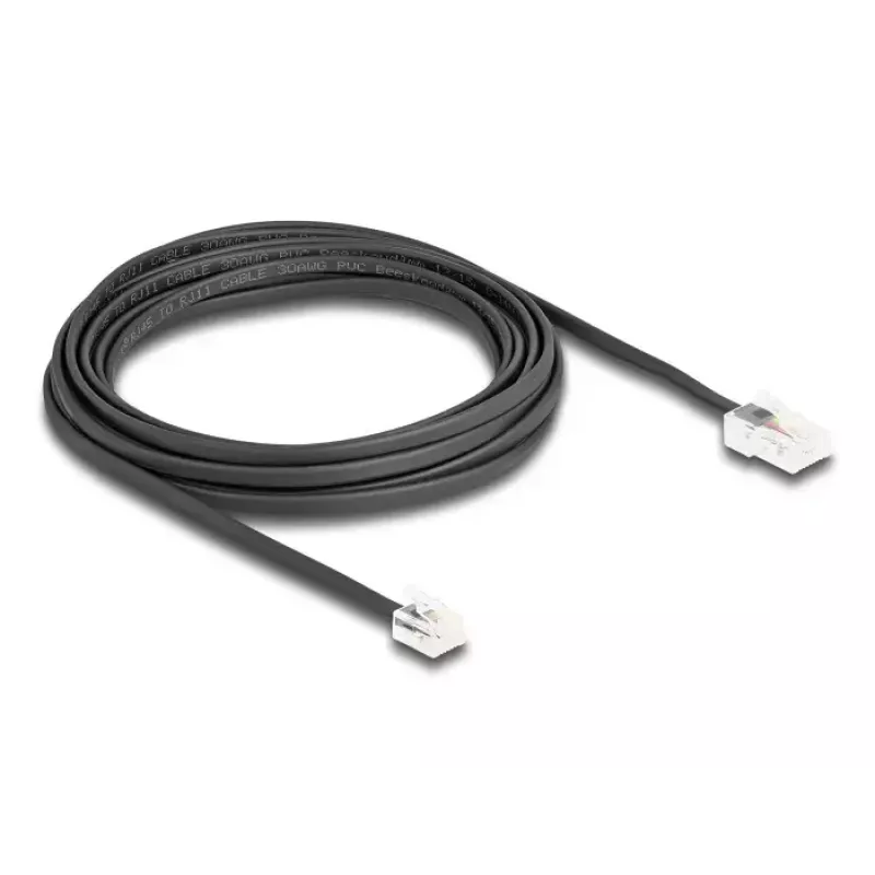 DeLOCK 88038 kabel telefoniczny 5 m czarny RJ-45 RJ-11