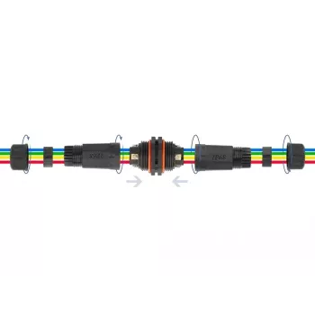 Elektryczna złączka przewodów DELOCK 86914 prosta 85–260V czarna 25×114 mm 1 szt.