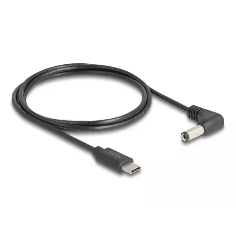 Kabel zasilający DeLOCK 85398 Czarny 1,5 m USB C 5,5 x 2,1 mm