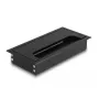 Przepust kablowy DELOCK 66856 do biurka, czarny, 80×160×28 mm, 1 szt.