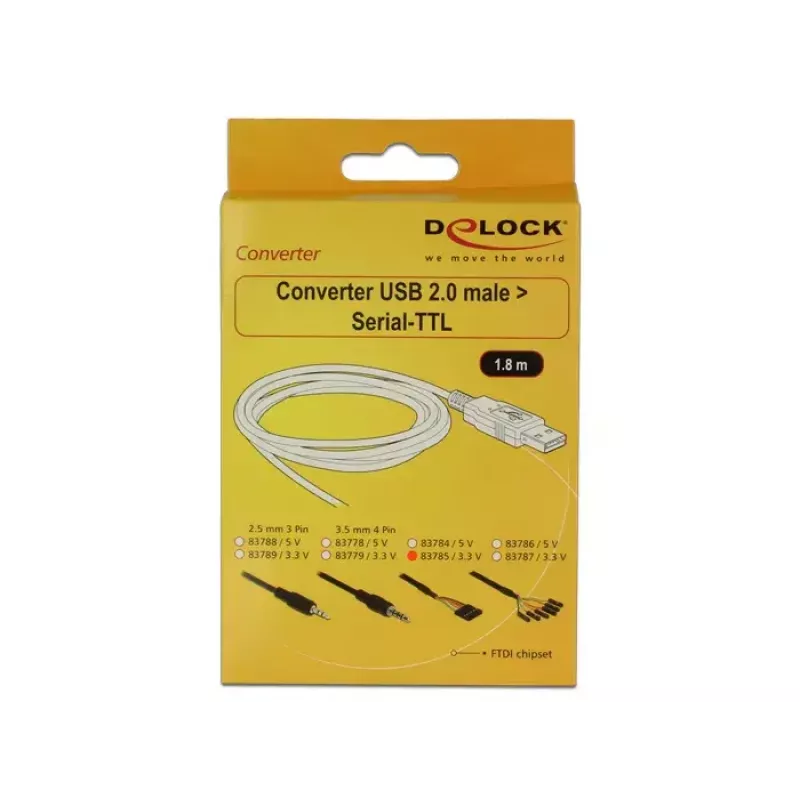 Kabel USB DeLOCK 1,8 m USB2.0-A/TTL 6-sty. Czarny