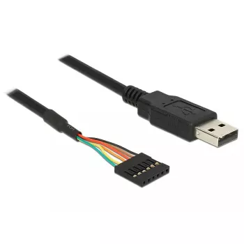 Kabel USB DeLOCK 1,8 m USB2.0-A/TTL 6-sty. Czarny