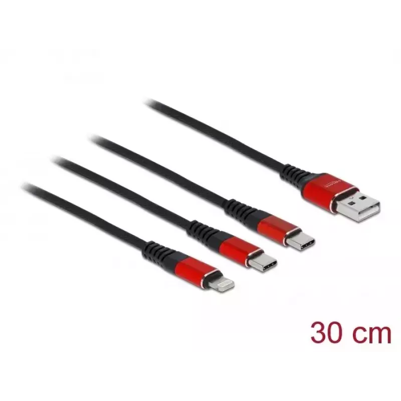 Kabel do ładowania USB 3 w 1 DeLOCK 86708