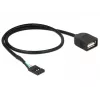 Kabel USB DeLOCK 83825 USB 2.0 0,4 m Czarny