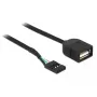Kabel USB DeLOCK 83825 USB 2.0 0,4 m Czarny
