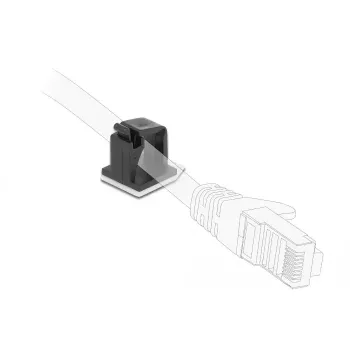 Uchwyt kablowy DeLOCK 60247 samoprzylepny czarny 10 sztuk