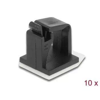 Uchwyt kablowy DeLOCK 60247 samoprzylepny czarny 10 sztuk