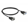 Kabel szeregowy DeLOCK 86578 Czarny 1 m RS-232 Sub-D9