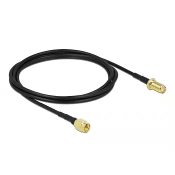 Kabel antenowy DeLOCK wtyk SMA na gniazdo SMA LMR/CFD100 2 m