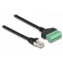 DeLOCK kabel RJ45 kat.6 wtyk do adaptera listwy zaciskowej 1 m 2-częściowy
