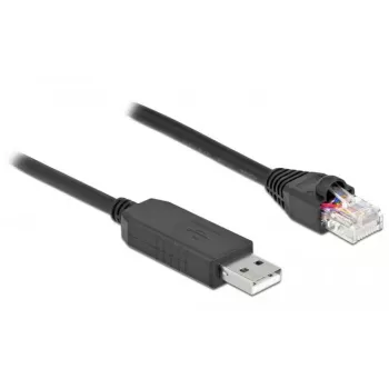Kabel połączenia szeregowego DeLOCK 64159 USB Typ-A do RS-232 RJ45 0.5m Czarny