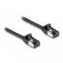 Kabel sieciowy DeLOCK RJ45 wtyk do wtyka kat.8.1 elastyczny 0,5 m czarny