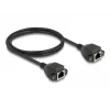 Przedłużacz DeLOCK RJ50, żeński na żeński, S/FTP, 1 m, czarny