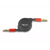 Kabel audio DeLOCK 85369 0,9 m 3,5 mm męski na męski czarno-czerwony pozłacany