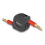 Kabel audio DeLOCK 85369 0,9 m 3,5 mm męski na męski czarno-czerwony pozłacany