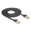 Kabel sieciowy DeLOCK RJ45 Płaski 5m Cat6A Czarny