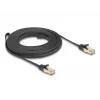 Kabel sieciowy DeLOCK RJ45 Płaski 7,5m Cat6A U/FTP Czarny