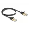 Kabel sieciowy DeLOCK RJ45 płaski 0,5 m Kat.6A czarny