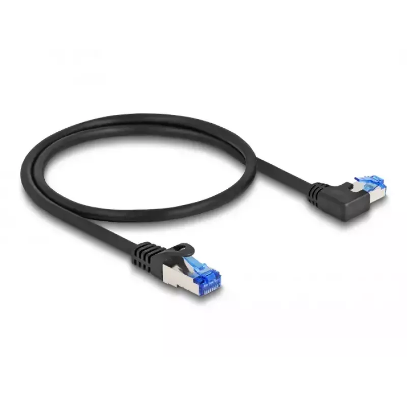 DeLOCK kabel sieciowy RJ45 kat.6A S/FTP 0,5m czarny