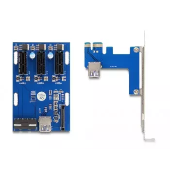 Karta rozszerzeń DeLOCK PCI Express x1 na 3 x PCIe x1, kabel USB 50 cm