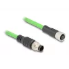 Kabel sieciowy DeLOCK M12 kabel A-coded 8-pin męski na żeński PUR (TPU) 5 m