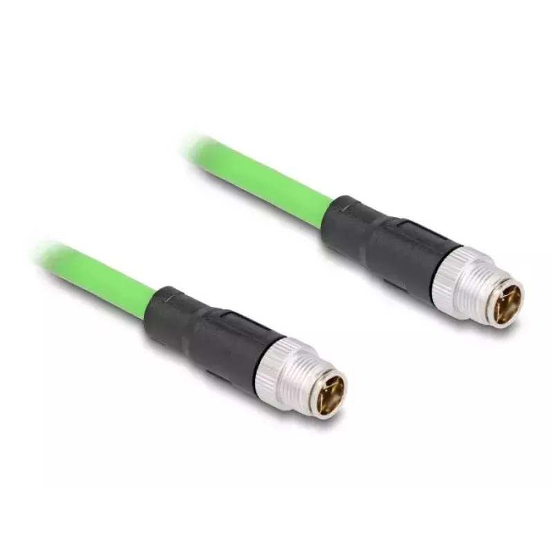 Kabel sieciowy DeLOCK M12 kabel X-kodowany 8-pinowy wtyk do wtyka PUR (TPU) 2 m