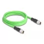 Kabel sieciowy DeLOCK M12 kabel X-kodowany 8-pinowy wtyk do wtyka PUR (TPU) 2 m