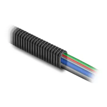 DeLOCK plastikowa osłona ochronna na kable owalna 13,6x6,3 mm 10 m czarna