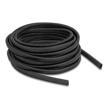 DeLOCK plastikowa osłona ochronna na kable owalna 13,6x6,3 mm 10 m czarna