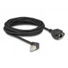 Przedłużacz sieciowy DeLOCK S/FTP RJ45 90° kątowy na RJ45 kat.6A 5 m czarny