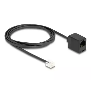 Kabel telefoniczny DeLOCK wtyk RJ11 na gniazdo RJ45 czarny 2 m