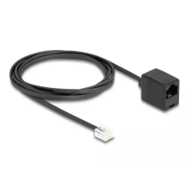 Kabel telefoniczny DeLOCK wtyk RJ11 na gniazdo RJ45 czarny 2 m