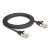 Kabel sieciowy DeLOCK RJ45 Płaski Kat.6A 2m Czarny