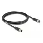 Kabel sieciowy DeLOCK M12 Kabel D-kodowany 4-pinowy męski na żeński Cat5e 2 m Czarny
