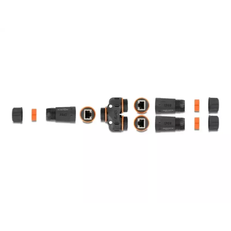 Kabel sieciowy DeLOCK 88143 Rozgałęźnik Y RJ45 na 2x RJ45 Kat.6 Czarny