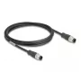 Kabel sieciowy DeLOCK M12 przewód kodowany A, 8-stykowy, wtyk do wtyku, Cat5e, 2 m, czarny