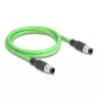 Kabel sieciowy DeLOCK M12, kodowanie A, 8-pinowy wtyk do wtyku, PUR (TPU), 1 m
