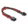 Wewnętrzny kabel zasilający DELOCK 80975 — 8-pin na PCI-E 6+2-pin, 0,3 m