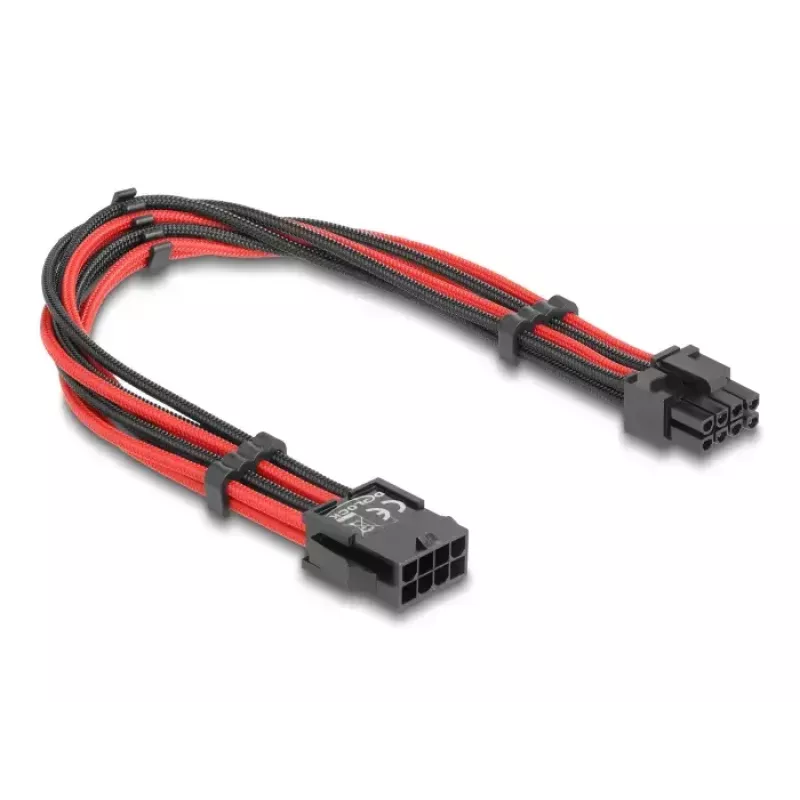 Wewnętrzny kabel zasilający DELOCK 80975 — 8-pin na PCI-E 6+2-pin, 0,3 m