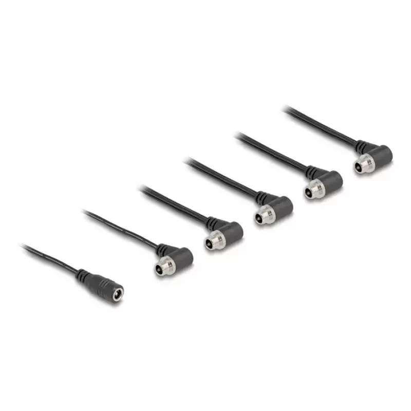 Kabel zasilający DELOCK 90122, 0,762 m, złącza DC 5,5×2,1 mm ↔ 5×5,5×2,1 mm, 48 V 5 A