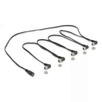 Kabel zasilający DELOCK 90122, 0,762 m, złącza DC 5,5×2,1 mm ↔ 5×5,5×2,1 mm, 48 V 5 A