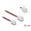 Przedłużacz kablowy DELOCK 90762 do układu chłodzenia komputera, oplot PVC, Ø 1,3 mm, czarny/czerwony/biały