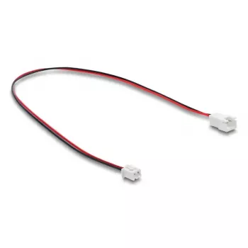 Przedłużacz kablowy DELOCK 90762 do układu chłodzenia komputera, oplot PVC, Ø 1,3 mm, czarny/czerwony/biały