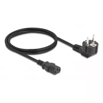 Przewód zasilający DELOCK CEE 7/7 90° kątowy do IEC C13, 1 m, 3×0,75 mm², H05VV-F, 250 V