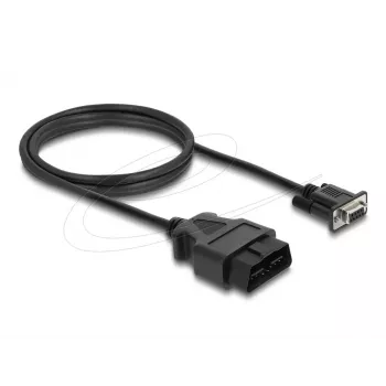 adapter kablowya DELOCK OBD‑2 męski do DB‑9 żeński, Cat5e, czarny, 1,15 m