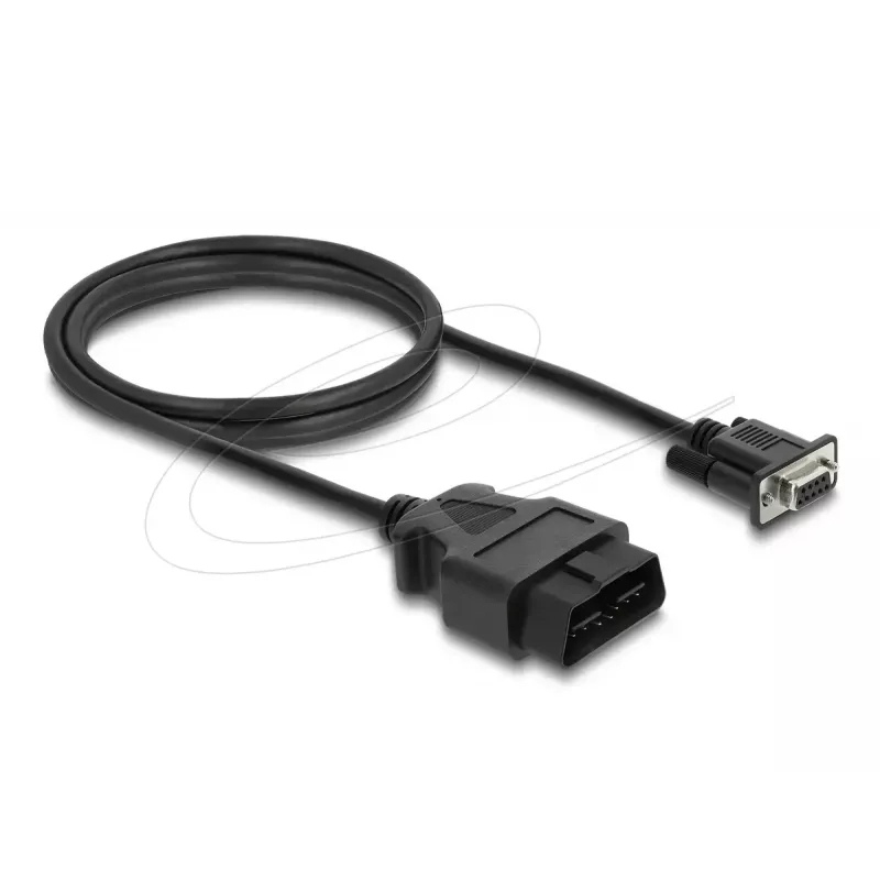 adapter kablowya DELOCK OBD‑2 męski do DB‑9 żeński, Cat5e, czarny, 1,15 m