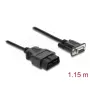adapter kablowya DELOCK OBD‑2 męski do DB‑9 żeński, Cat5e, czarny, 1,15 m